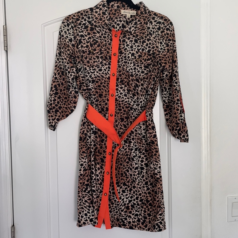 SALE *BUY2/GET1* Olive & Oak Leopard Cheetah Dress Sz S